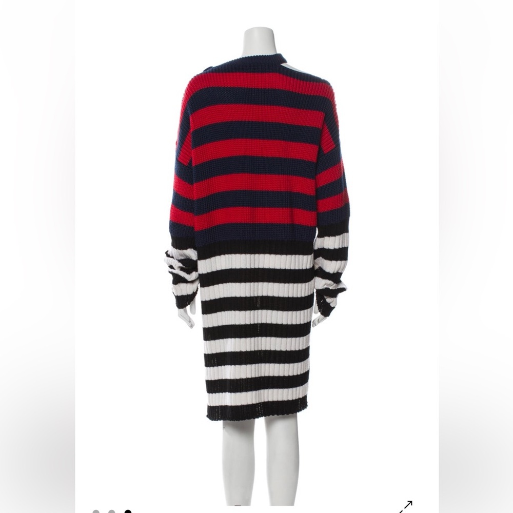 Balmain Striped shift Sweater Dress in Red, Navy & White. Size 4 - Picture 2 of 7